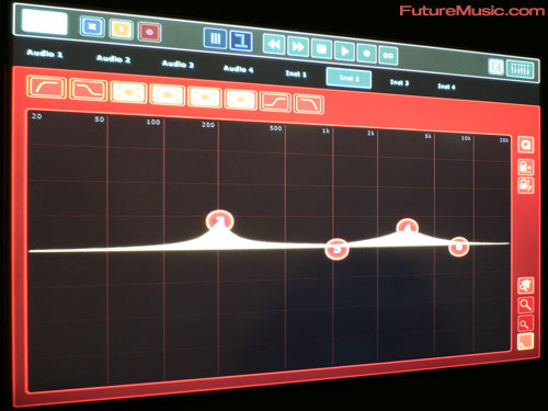 JazzMutant Dexter's EQ section