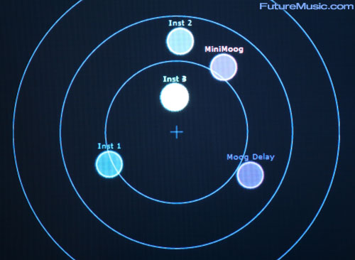 Close-up of the Dexter's Surround Sound Interface