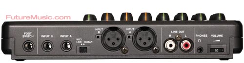 Tascam DP-008 Review - Rear Panel
