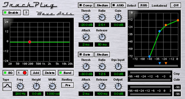 WaveArts TrackPlug EQ and Compressor Plug-In