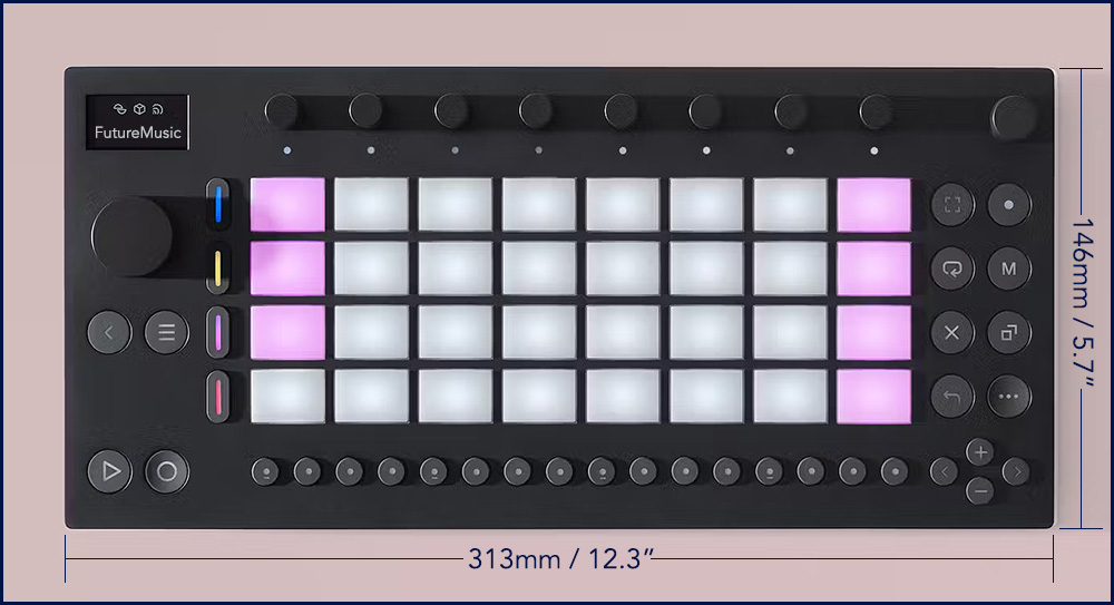 Use any or all of Ableton Move's four tracks as a drum kit, sampler or synthesizer, and add up to two effects to each one.