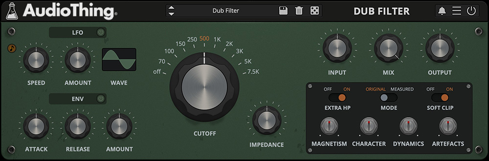 AudioThing Dub Filter Plug-In for Mac and PC