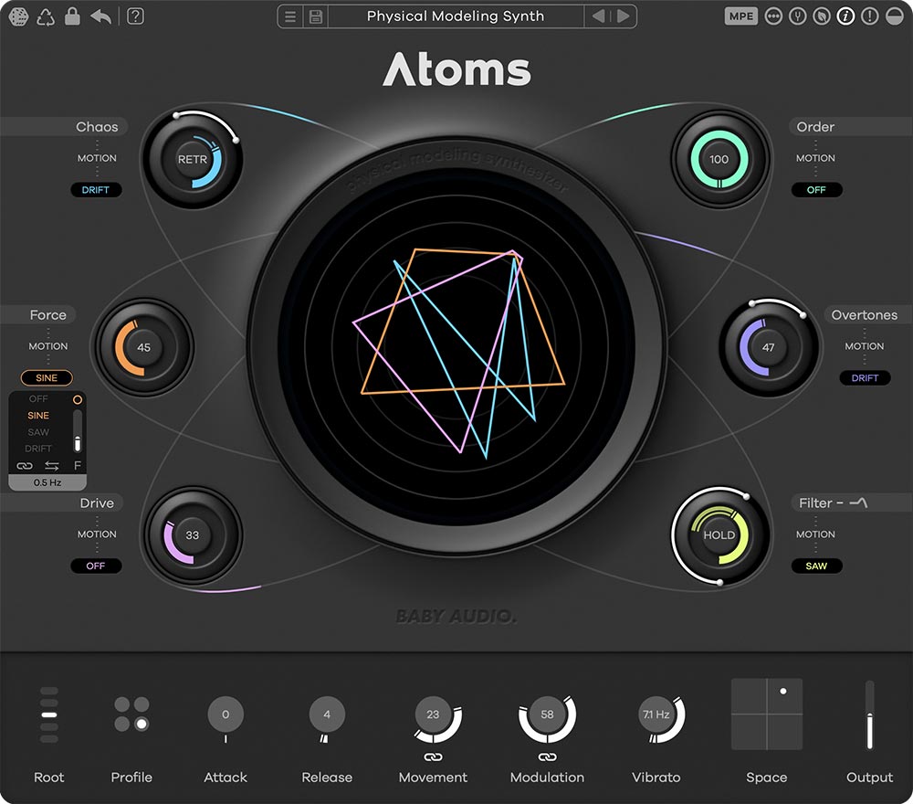 Baby Audio Atoms Dark Interface