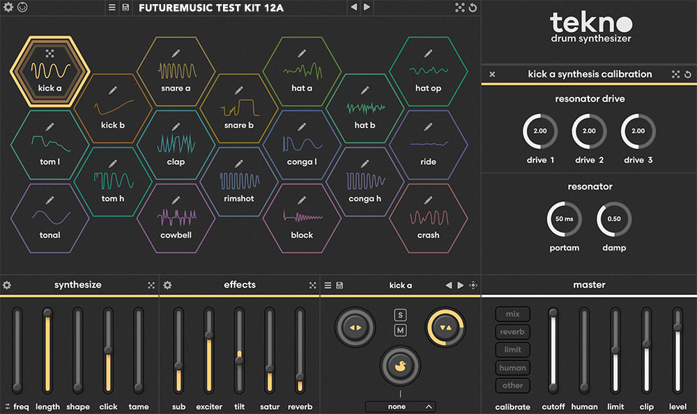 Baby Audio Tekno Drum Synthesizer Review FutureMusic Kick Settings