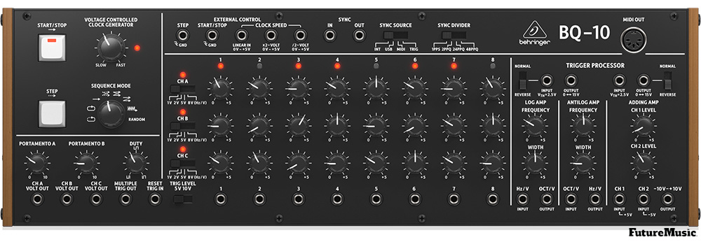 Behringer BQ-10 Semi Modular Analog Sequencer Top View