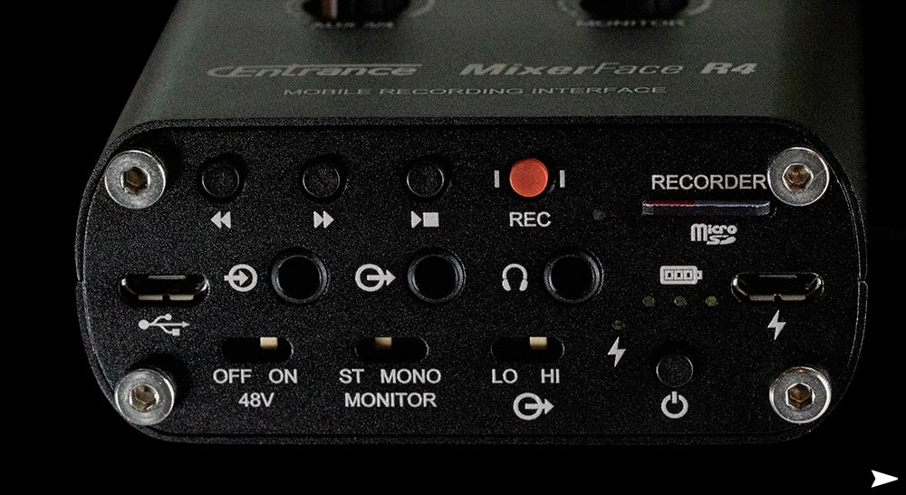 CEntrance MixerFace R4 Audio Recorder Macro Controls