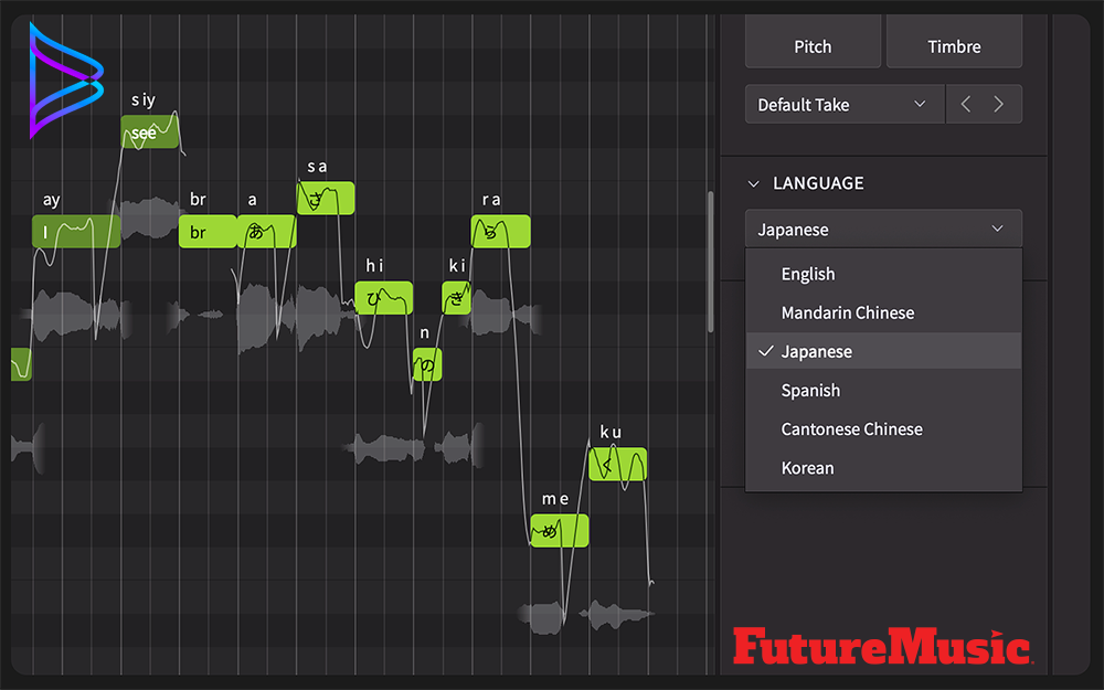 Dreamtonics Synthesizer V Studio Pro 2 Interface