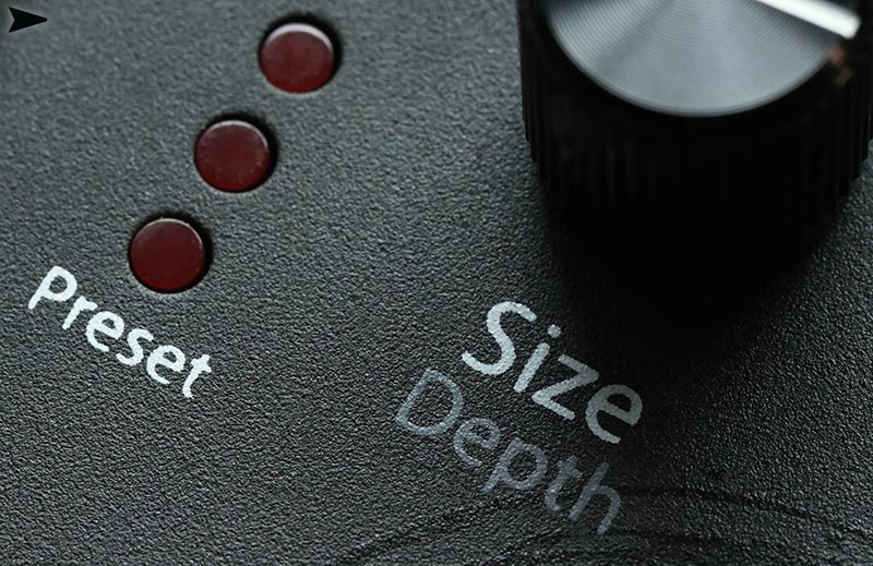 Eventide Blackhole Guitar Pedal Review - Size Depth Control Macro