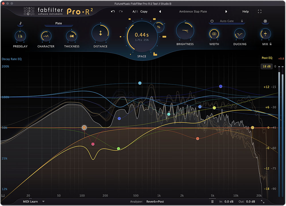 FabFilter Pro-R 2 Review Graphic User Interface