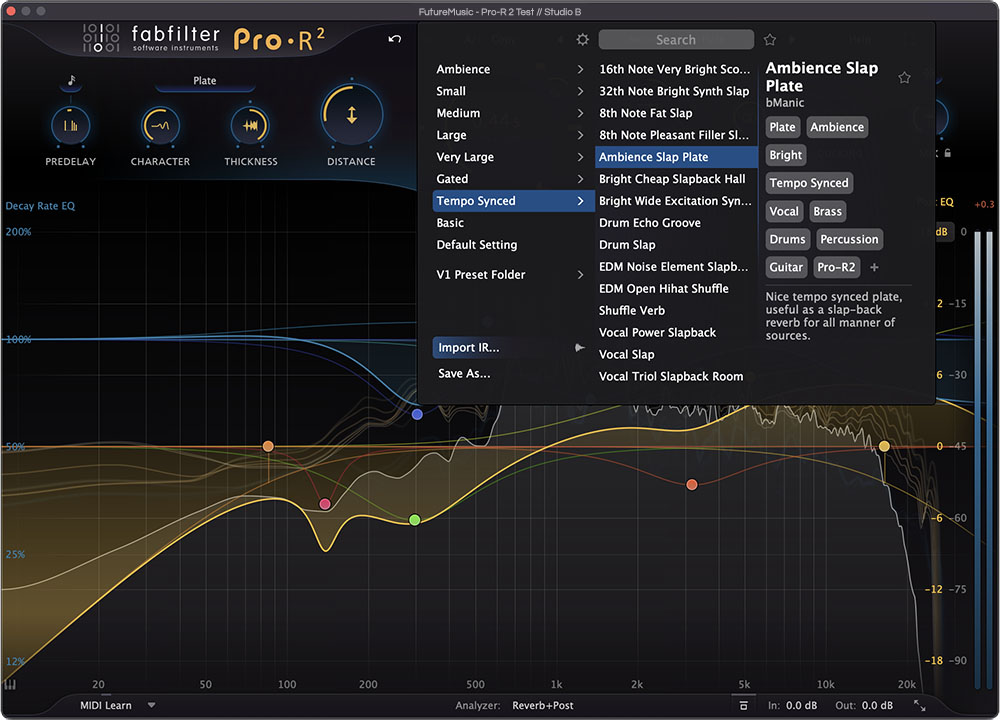 FabFilter Pro-R 2 Review - Preset Browser