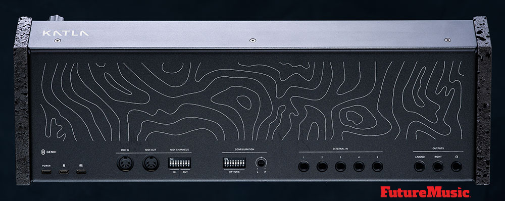 Genki Instruments Katla Synth rear view connectivity