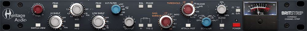 This discrete Class-A console channel strip delivers the iconic sound of classic British-style EQ and a diode-bridge compressor, widely regarded as a modern classic in studios around the world. Now available as a plug-in, BritStrip offers engineers a vintage-inspired sound for today’s demanding projects.