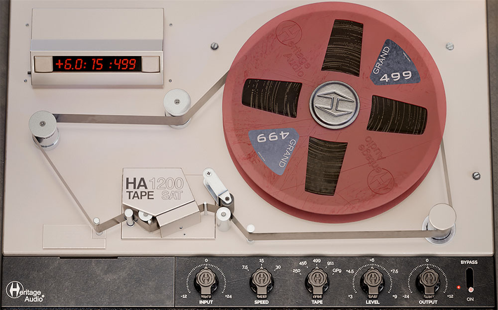 Heritage Audio HA1200 TapeSat produces the presence, glue effect, and low-end punch that is characteristic of genuine tape.