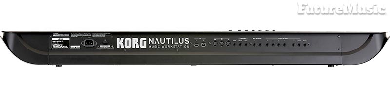Korg Nautilus Music Workstation Rear View