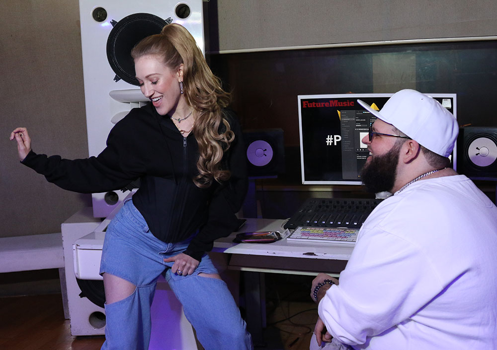Lana Love and Ray Ray Scavo III dancing in the studio Lana Love and Ray Ray Scavo III dancing in the studio