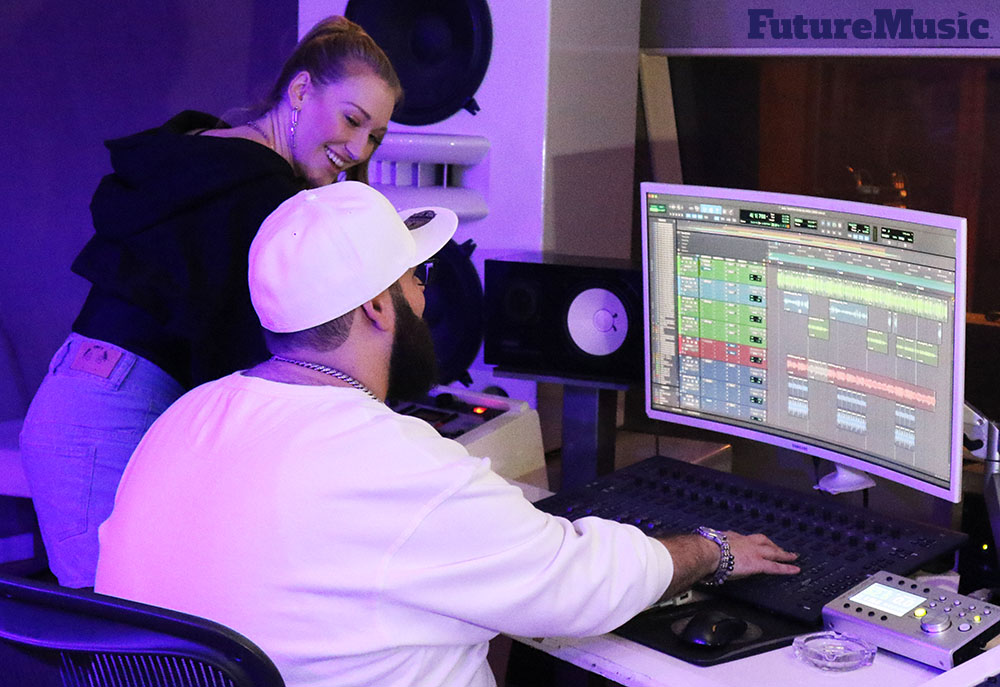 Lana Love and Ray Ray Scavo III working in the studio Lana Love and Ray Ray Scavo III working in the studio The Rehearsal