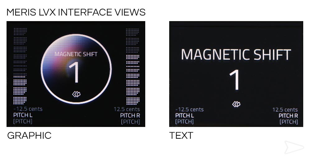 Meris LVX - Graphic and Text Interface Views