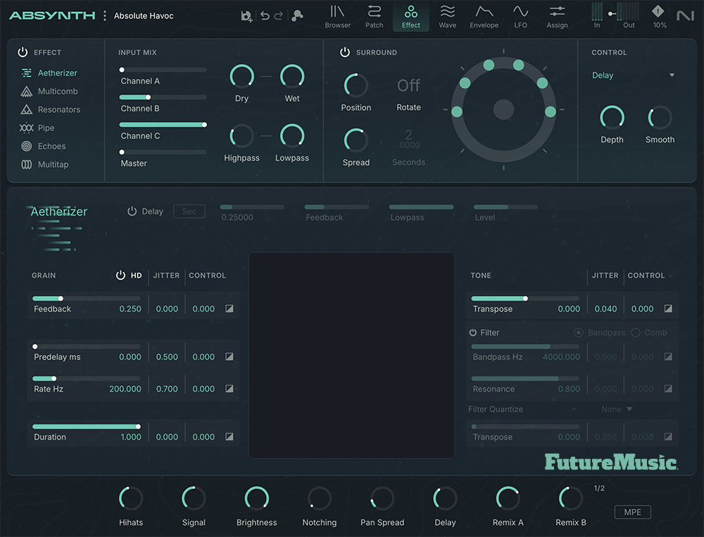 Native Instruments Absynth 6 Review Aetherizer Effect