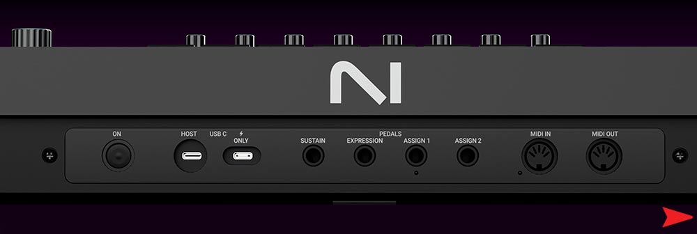 Native Instruments Kontrol S-Series Full MIDI Controller Rear Connectivity