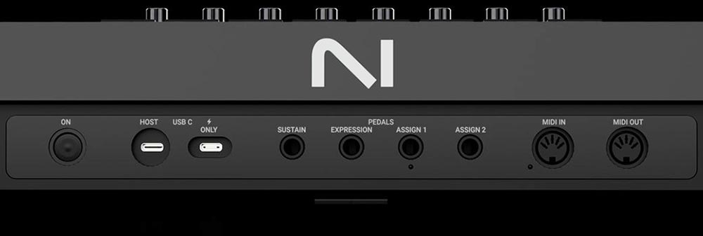 Native Instruments MK3 Kontrol S-Series MIDI Controller Keyboard Rear View Connectivity