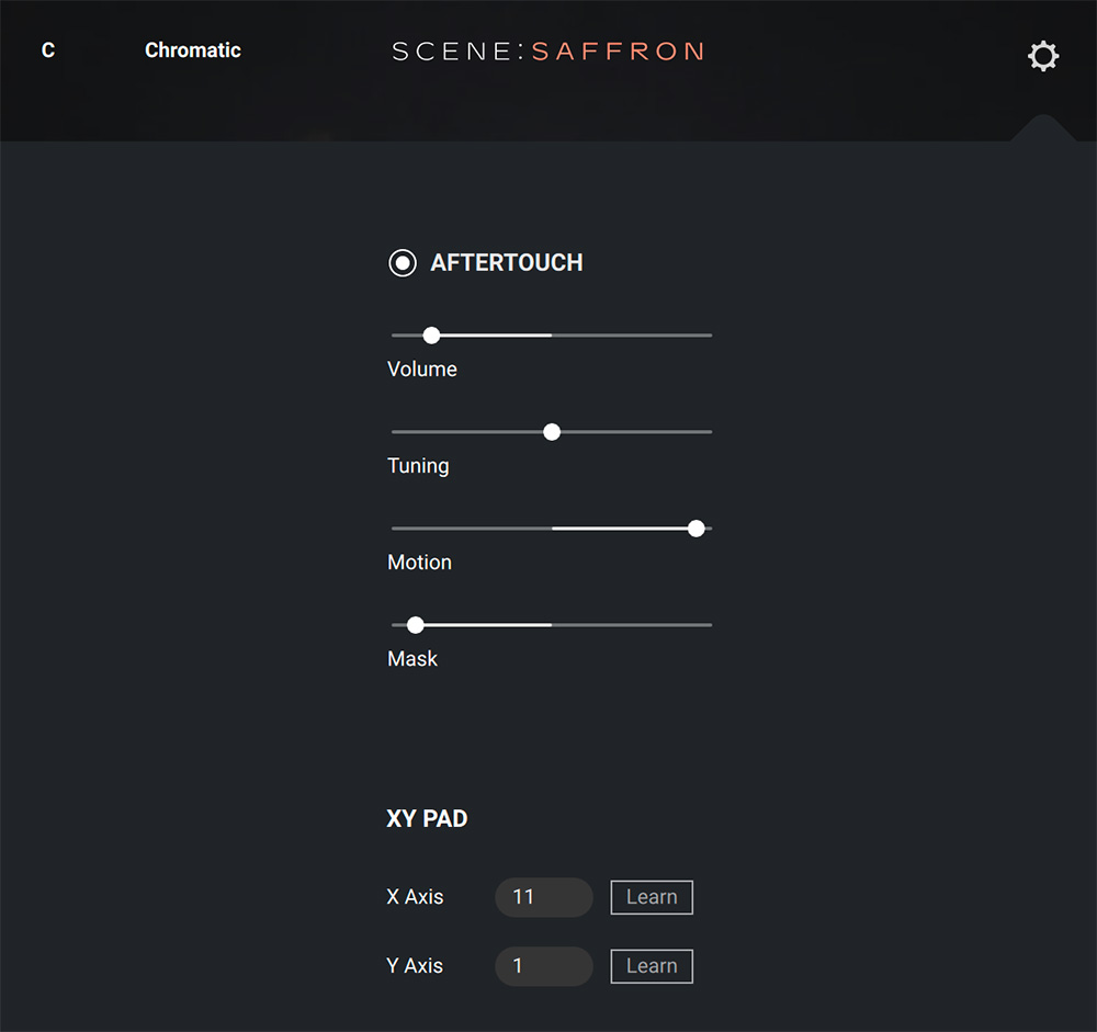 Native Instruments Scene Saffron Review - Aftertouch Parameters