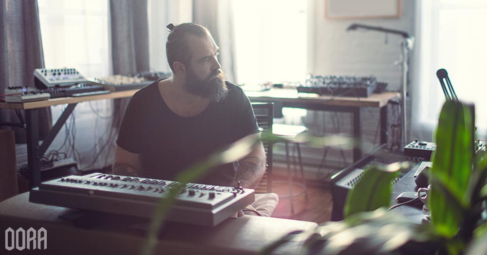 Ambient Musician OORA in his studio 2021