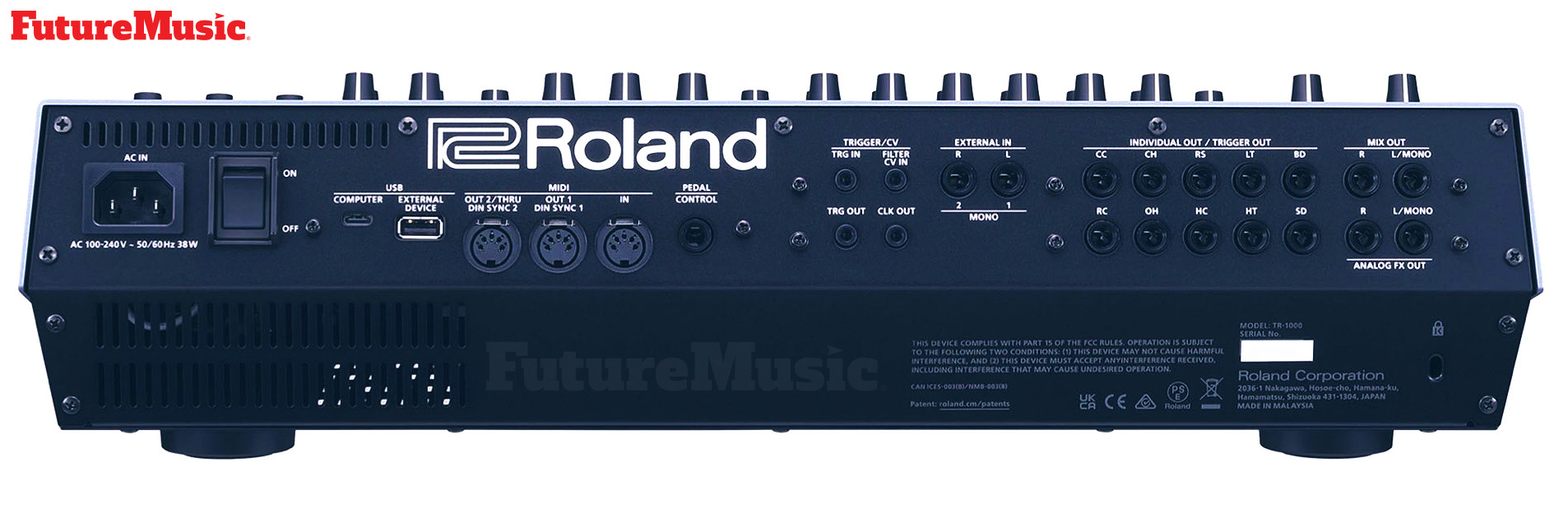 Roland TR-1000 Rhythm Creator Drum Machine Rear Connections