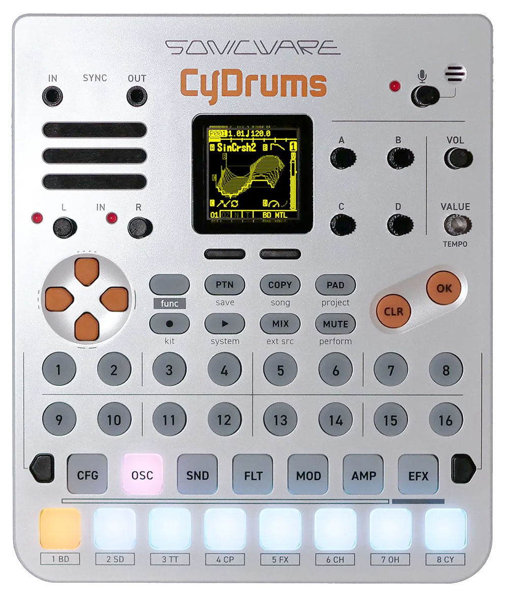 Sonicware CyDrums Drum Machine Top-View