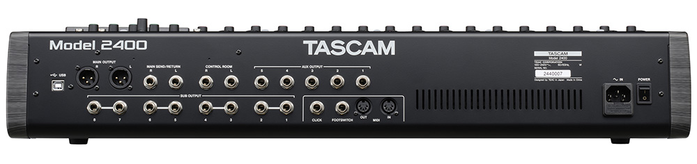 TASCAM Model 2400 Audio Mixer Connections