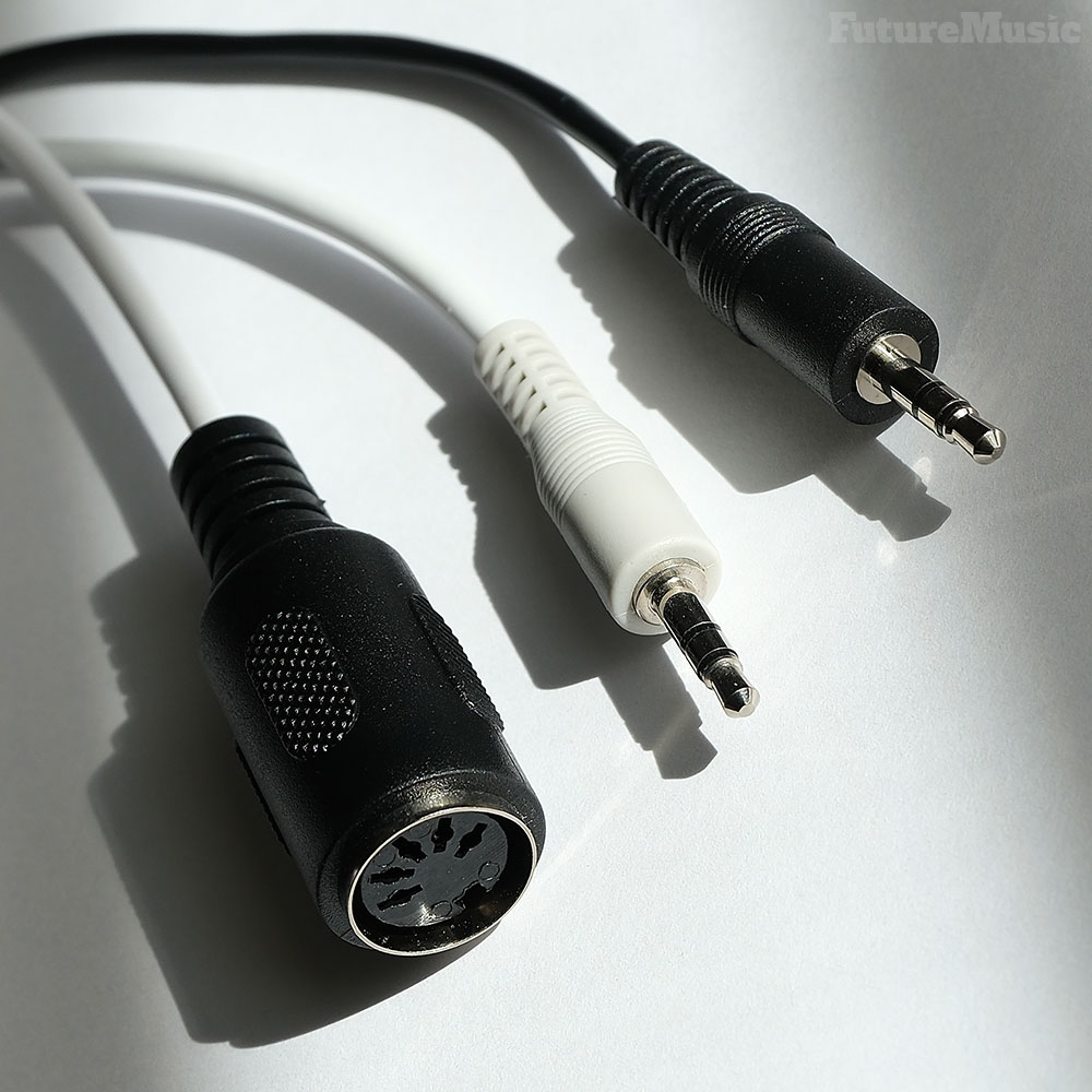 TRS MIDI DIN MIDI Cables CloseUp by FutureMusic Magazine