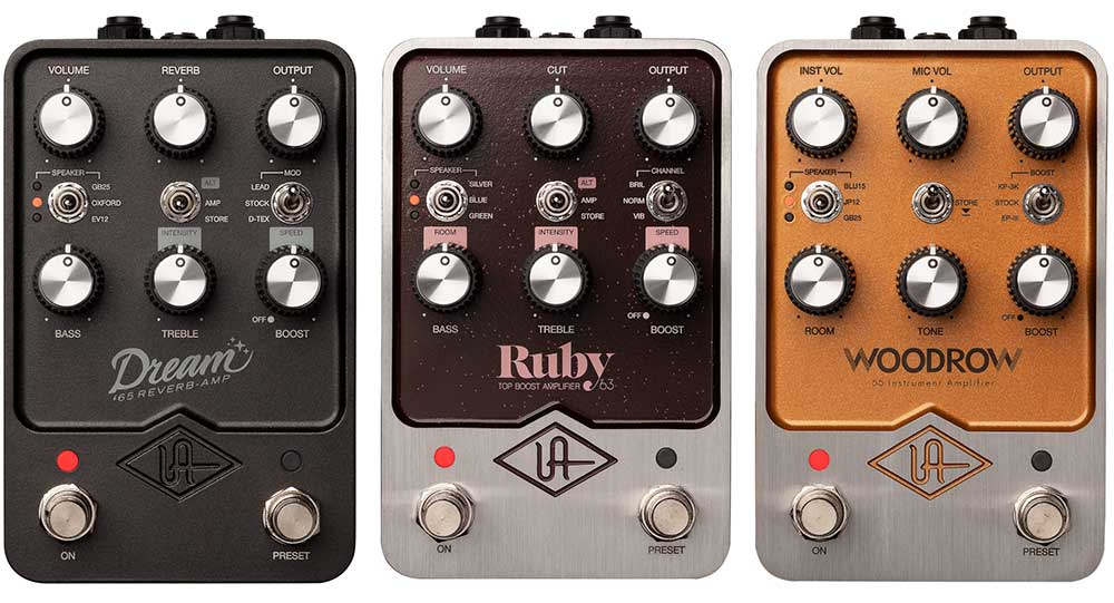 Universal Audio Ruby Woodrow and Dream Amp Pedals