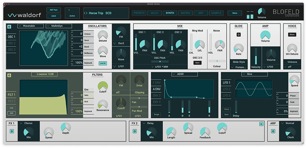 Waldorf Blofeld Soft Synth Plugin Interface