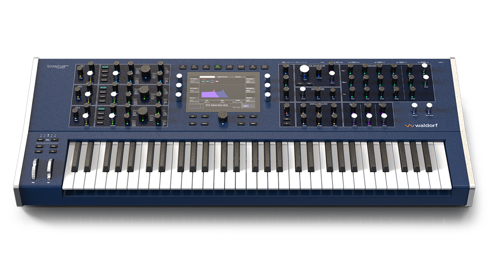 The Waldorf Quantum MK2 is the first synth with a 61 key Fatar TP8/SK polyphonic aftertouch keybed.