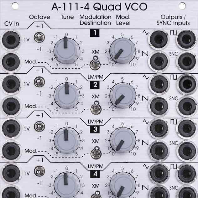 Doepfer has released the A-111-4 Quad VCO, A-105-4 Quad Poly SSI VCF, A ...