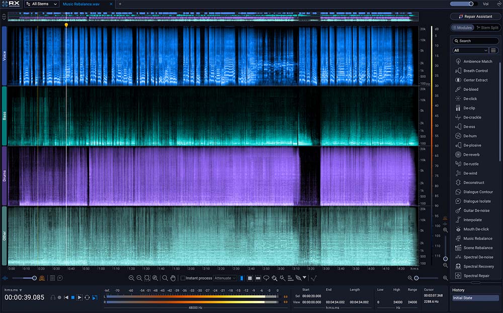 iZotope RX12 Music Rebalance Feature