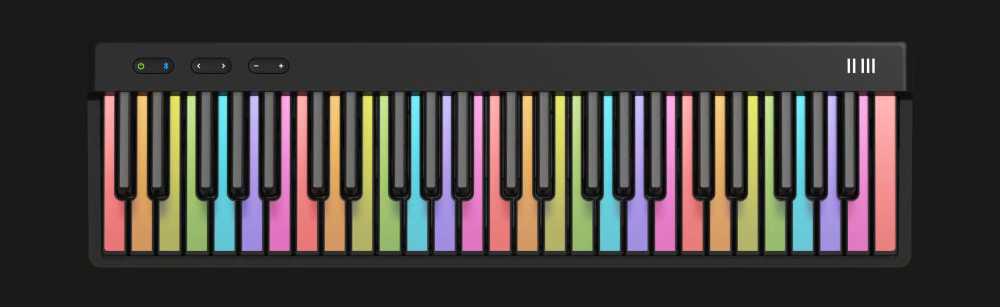 roli piano keyboard controller top view